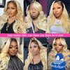 Smavida 13x4 Body Wave HD Lace Front Wigs Ombre Blonde Human Hair Pre Plucked 150% Density 22 Inch HD Transparent Undetectable Melted Glueless Wavy Lace Frontal Human Hair wigs for Women Full Ends