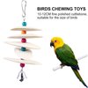 UKCOCO Small Bird Toys Cuttlefish Bone Bird Cuttlebone, Cuttlefish Bones with Bell Pet Natural Chew String Bite Toy Cuddle Bone for Parakeets Bird Parrot Parakeet Food Hanging Foraging Wall