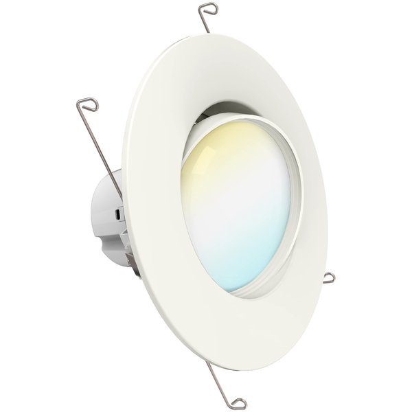 Sunco LED Can Lights Eyeball Retrofit Gimbal 5/6 Inch Recessed Lights, 12W=60W, 5 Colors (2700K/3000K/3500K/4000K/5000K), 800 LM, Directional Angled Trim Adjustable Ceiling Downlight, UL