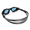 AqtivAqua Swim Goggles Swimming Goggles for Adult Men Women Kids 6-14 Youth Girls Boys Childrens DX-S (All Black frame, Silver case, Shade lens)