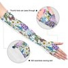 JUNZAN Gardening Arm Sleeves Farm Sun Protection Cooling Sleeves for Women Men with Thumb Hole Floral Flowers