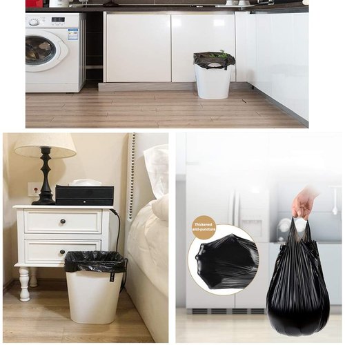 BAIYEUSO Small Trash Bags,5 Rolls 46x60 Cm 100 PCS 4 Gallon Garbage Bags, For Kitchen Bathroom Bedroom Office Use