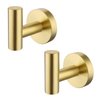 KES Bath Towel Hook Robe Hook for Bathroom Kitchen Wall Mount SUS 304 Stainless Steel Brushed Gold 2 Pack, A2164-BZ-P2