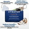 ATWATER Charcoal Facial Cleansing Bar for Oily to Combination Skin, Sulfate Free Rich Lathering Charcoal Face Soap; Gentle Face Cleanser for Daily Use; Natural Men’s Face Wash - 142 grams / 5 oz