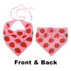 Molans 2Pcs Crochet Hair Scarf, Knitted Floral Bandanas Kerchief Headscarf, Daisy Print Headwrap, Vintage Hair Scarf for Women Girls(Pink Strawberry+Beige Mushroom)