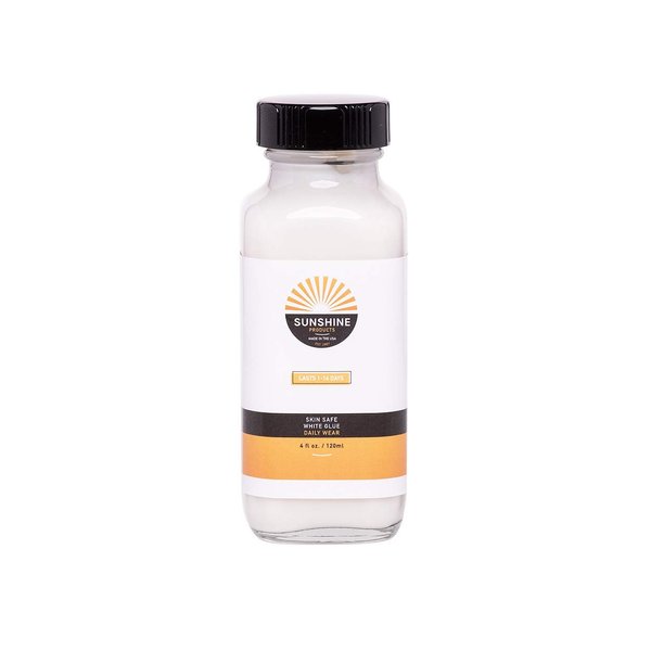 Sunshine Bond White Glue Hair Replacement Adhesive - Daily Hold for Poly and Lace Hairpiece, Wig, Toupee Systems - Invisible, Waterproof Bonding Glue (4oz)