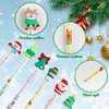 DIYASY 24 Pieces Christmas Stackable Pencils, Holiday Mechanical Pencil bulk Multi Point Push Pencil for Kids Party Supplies Gifts Classroom Rewards Prizes Decorations