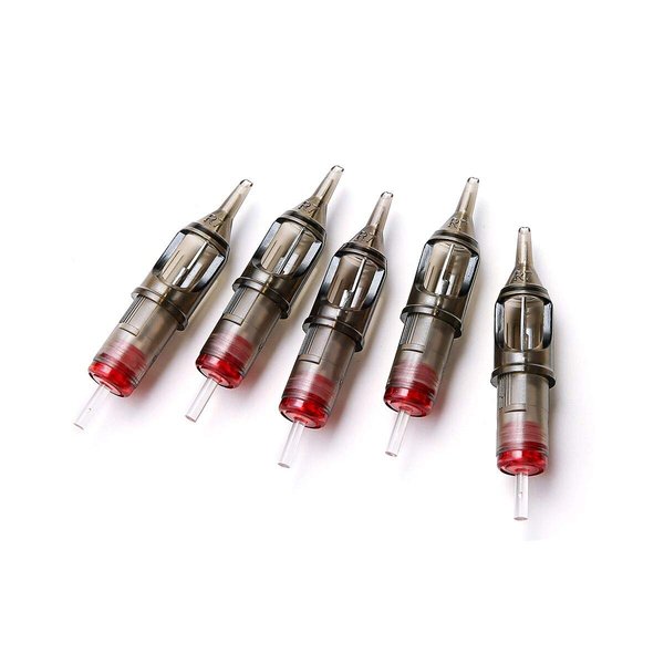 Poseidon Tattoo Cartridge Needles 50Pcs Assorted Mixed Size Round Liner 12 Standard 3rl 5rl 7rl 9rl 11rl Disposable Membrane Tattoo Needles Long Taper for Makeup
