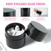 Buqikma Eyelash Extension Glue Jar Storage Tank with Bottom Sealed Adhesive Stand Activated Storage (Black)