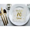 Cheers to 70 Years Cocktail Napkins | Happy 70th Birthday Decorations for Men and Women and Wedding Anniversary Party Decorations | 50-Pack 3-Ply Napkins | 5 x 5 inch folded (White)