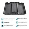 EDBETOS Full Center Console Organizer Compatible with 2019-2023 2024 Dodge RAM 1500 2500 3500 Accessories ABS Plastic Material Insert Tray Secondary Storage Armrest Box, Black