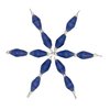 Outreach Uganda Christmas Ornament – Blue & Silver Paper Beaded Star Design, Crafted from Recycled Paper - Eco-Friendly Tree Decoration for the Holidays - Holiday Gifts Handmade in Africa