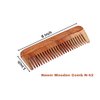 SVATV Handcrafted Neem wood Comb For Detangling Hair For Thick, Curly And Wavy Hair, Non-static And Eco-friendly With Wide Tooth For Grooming Hair Comb - (N-42)