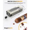 FANKAI Cigar Lighter 4 Torch Jet Flame, Cigar Punch, Cigar Holder, Cigar Draw Enhancer, Refillable Torch Lighter, Multi-Functional Cigar Accessories, Windproof Lighters for Smoking with Gift Box
