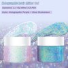 2 Packs Holographi Face Body Glitter Gel, Sparkle Color Changing Face Glitter Gel, Mermaid Sequins Glitter Face Paint, Chunky Hair Glitter Gel for Concerts Party Mardi Gras Festival, 50ML x 2