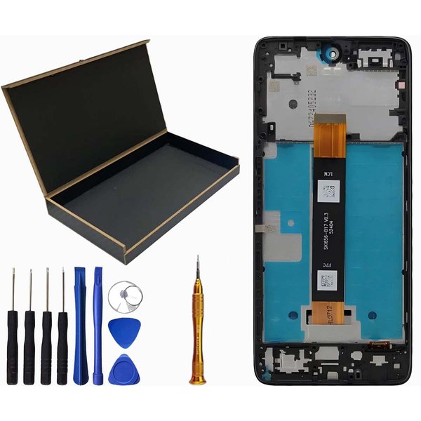 SECRETIGER LCD Screen Display Touch Digitizer Assembly Frame Replacement for TCL 50 XE 5G LCD Screen 50XE LCD Screen T614SP 6.56"