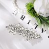 Hair Barrettes for Women, Rhinestone Hair Clips Sparkle Hair Barrettes Crystal Hair Clips for Women Girls Fancy Bridal Hair Clips Wedding Hair Accessories(Silver)