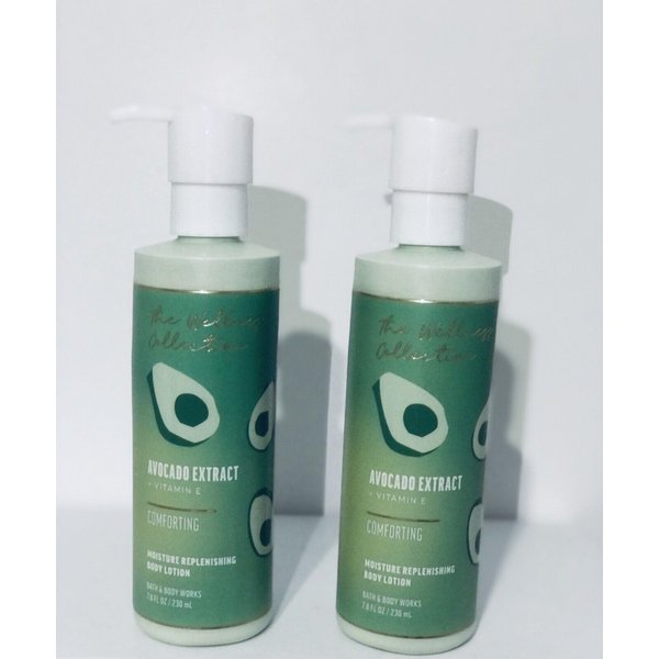 2 Replenishing Lotion Wellness Collection PUMP 7.8 FL OZ AVOCADO EXTRACT COMFORTING MOISTURE Bath body lotion