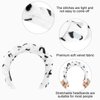 Semato Spa Headband and Wristband Set Skin Care Headband Fluffy Bow Face Wash Headband Hair Accessories Bubble Sponge Spa Headband for Women and Girls (cow)