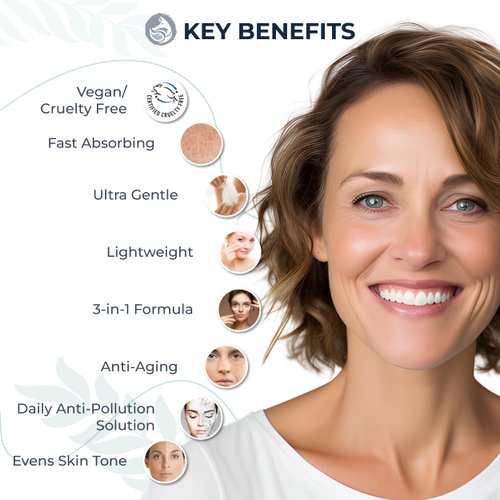 Foxbrim Naturals Bright Boost Premium Face Moisturizer with Vitamin C, Peptides & Superfruits | Daily Hydrating Face Lotion for Even Skin Tone | Anti-Aging Skincare for All Skin Types - 2 oz