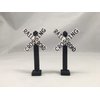 Model Train 3 INCH Miniature Railroad Crossing Sign | Set of 2 | Made in The USA