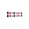 Short Square Press on Nails Halloween Fake Nails Glossy False Nails Pink Black Acrylic Nails Ghost Spider Artificial Nails Full Cover Star Bat Stick on Nails Cute Glue on Nails for Women Manicure