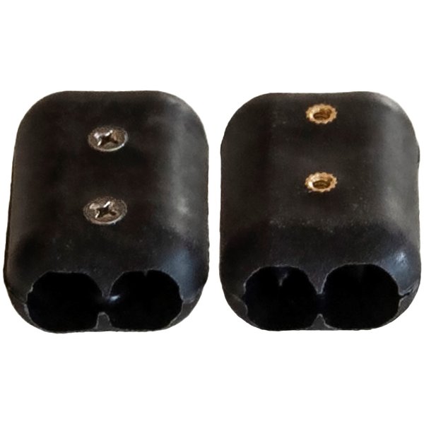 E-Z -TY 5/8 Inch (15-16 mm) Double OT Reusable Rope Clamps Black - TWO (2) PACK