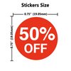 50 Percent Off Stickers,Price Stickers for Retail Store 3/4 Inch,1080 Adhesive Labels