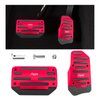 Ziciner 2PCS Non-Slip Car Pedal Pads, Automatic Gearbox Gas Pedal Brake Pedal Cover, Aluminum Alloy Brake Gas Clutch Pedal Kits, Universal Replacement Accessories for Car SUV ATV (Red&Automatic)