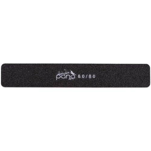 10pcs - PANA Jumbo Double-Sided Emery Nail File for Manicure, Pedicure, Natural, and Acrylic Nails - Black (Grit 80/80)