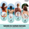 Tripsky Silicone Swim Cap,Comfortable Bathing Cap Ideal for Curly Short Medium Long Hair, Swimming Cap for Women and Men, Shower Caps Keep Hairstyle Unchanged (White)