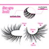 Fox Eye Lashes Wispy Eyelashes 19mm Long Cat-Eye Lashes Angel Wing Lashes Faux Mink False Eyelashes Natural Look 5 Pairs pack(XF06)