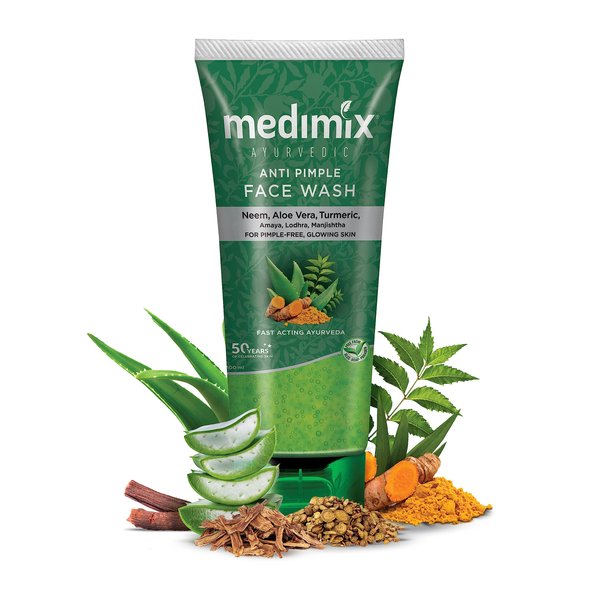 Medimix Ayurvedic Face Wash for All Skin Types - Soap Free - Paraben Free (100 ml / 3.4 oz)