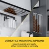 JNIHEEP Coffee Pod Holder Stainless Steel Adhesive Capsule Holder for Nespresso Pods,Vertically or Horizontally Mounted on Walls or Under Cabinets,15.75" L by 2.38" 4 Packs Storage Holds 44