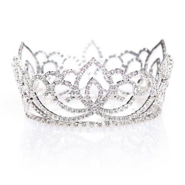 Anderson's Sasha Full-Crown Tiara, Rhinestone Wedding, Prom, Pageant Tiara, Queen Or Princess Tiara For Prom, Homecoming, Pageant, Wedding, School Dance, Award, Costume, Party, Event
