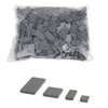 Q-BRICKS Interlocking Building Blocks Tiles | 4 formats: 1x1 (250 pcs.), 1x2 (250 pcs.), 2x2 (250 pcs.) and 2x4 (250 pcs.) Studs | Color: Dusty Gray | 100% Compatible