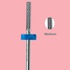 BITNBITH Nail Drill Bit Cuticle Professional Safety Nail Bit Tungsten Carbide Drill Bit 3/32",for Nail Prepare Nail Bed File Dead Skin Cleaning,Manicure 2-Way Rotate Nail Home Salon Supply,Medium