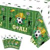 4 Pack Soccer Party Tablecloths Soccer Birthday Decorations 51'' X 86'' Plastic Disposable Sports Theme Party Table Covers Soccer Theme Table Cloth for Rectangle Tables Birthday Party Supplies Favors