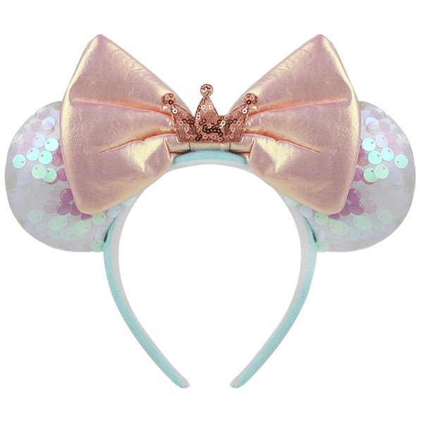 RCJERA Minnie Sequin mouse Ears Headband for Women Girls Boys, Sequin Bow Headbands Classic Glitter Party Princess Decoration