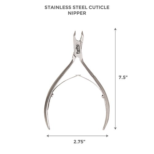 ForPro Cobalt Cuticle Nipper, Stainless Steel Cuticle Nipper for Trimming Cuticles and Hangnails, ¼ Jaw