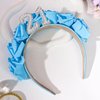 Wecoe 21st Birthday Headband Flower Crown Blue Flower Floral Headband Birthday Crown Tiara Happy 21st Birthday Decoration Gift for Her Party Favors Party Supplies Hair Accessories for Women Girls