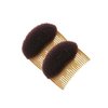 2PCS 23 Teeth Hair Fringe Volume Bump Up Inserts Tools-Hair Pin Hair Styling Clip Hair Charming Insert Do Beehive Tool Maker Hair Comb Hair Style Accessories (Brown)