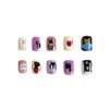 Cute Press on Nails Square Short Length 24Pcs Glossy Full Cover Artificial Fake Nails with Cat Cartoon Designs Coffin Acrylic False Nails Glue on Nails Square Stick on Fingernails for Women Girls