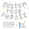 TangTuan 53pcs Silver Letter Balloons, Custom A-Z Set for Personalizing Names & Phrases on Party Supplies Banners - Inflate with Balloon Pump, for Women Men Birthdays/Anniversary/Graduation