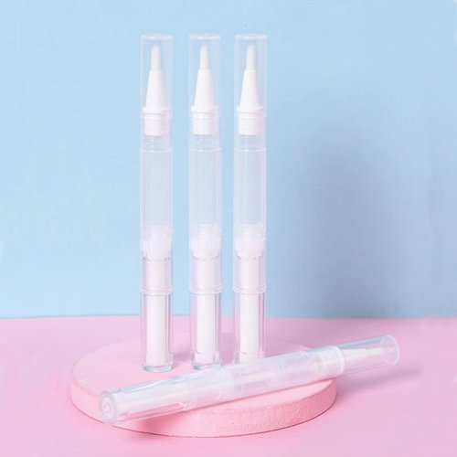 Juxiamal 6pcs 3ml Empty Cuticle Oil Pen Tubes and 3pcs Pipettes, Clear Twist Nail Oil Pens with Brush Tip Cosmetic Container Applicators for Homemade Nail Oil, Lip Gloss, Eyelash Growth Liquid