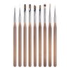 Rolabling 9pcs Nail Art Brush Set Nail Dotting Tools Nail Art Design Brushes Gel Polish Nail Polish Brushes 3D Nail Art Decorations Brush Nail Art Drawing Painting Brushes Manicure Nail Art Tool Set