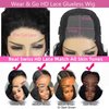 Potoki Wear And Go Glueless Wigs Human Hair Pre Plucked Pre Cut Deep Wave Lace Front Wigs Human Hair For Beginners 4x4 Closure Wigs For Black Women Human Hair Glueless Curly Human Hair Wig (22inch)