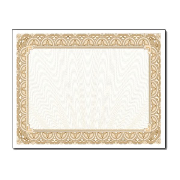 Gold Border Blank Certificate Paper - 100 Pack - 8.5" x 11" Certificates for Printer Awards