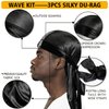 "Goiple Hair Care Kit for Men's 360 Wave - Pomades for Strong Hold, Easy Wash, Moisture Control, Silky Shine & Training, Curved Brush, Durag Cap Set, Du-rag, "