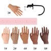 Silicone Practice Hand for Acrylic Nails, Mannequin Hands for Nails Practice with Adjustable Bracket, Life Size Fake Hand for DIY Nails/Nail Art Beginners/Nail Salon Artists